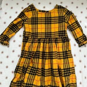 Yellow Plaid Kids Dress